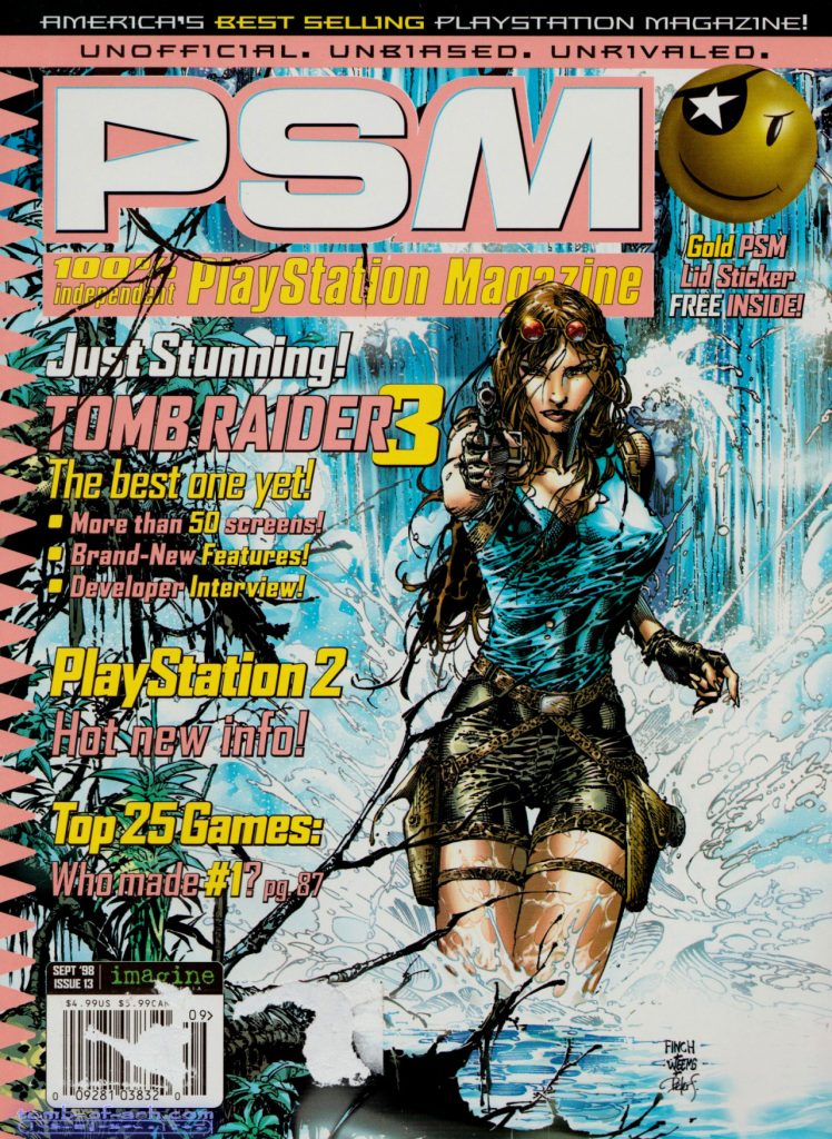 Interview with Adrian Smith (Core Design) and a preview for Tomb Raider III. PSM, Sep 1998