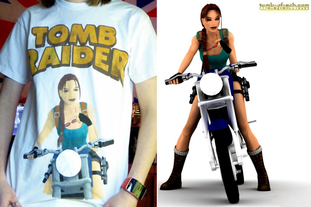 Render painted on a shirt