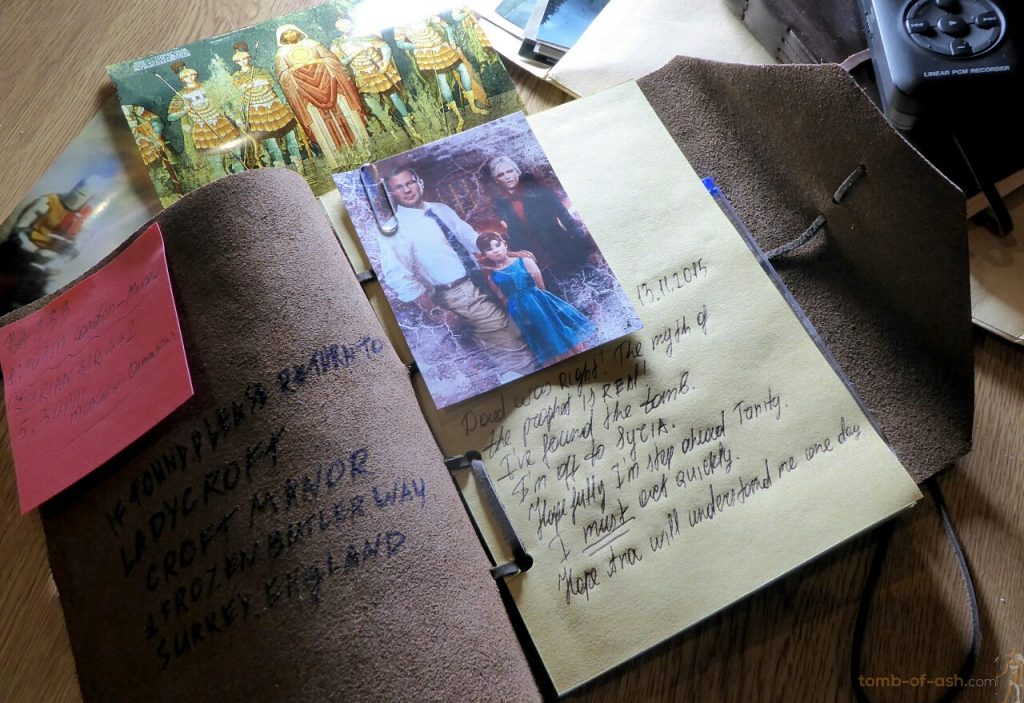 I’ve decided to start writing Lara’s journal of her latest adventure. I’m using Lara’s journal replica from the collectors edition. Stay tuned for more entries! Will be avoiding posting spoilers!