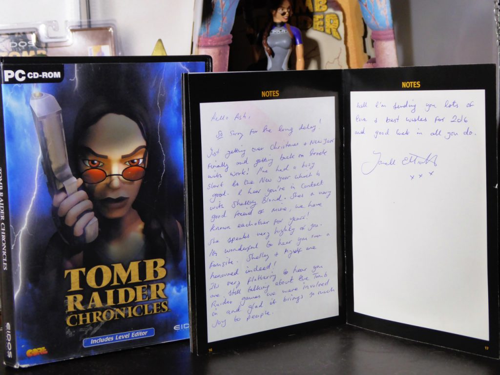 Tomb Raider Chronicles was my first Tomb Raider game! Jonell Elliot wrote a letter to me in its manual!