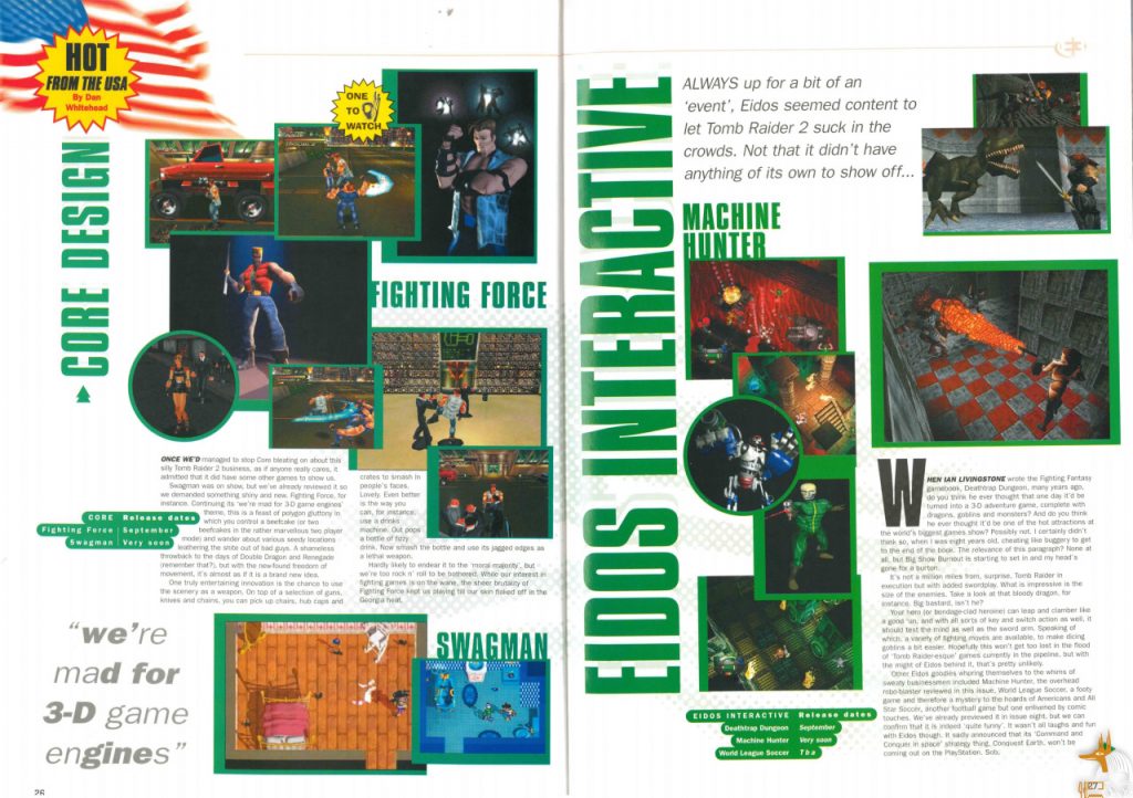 1997 - Electronic Gaming Monthly - Core Design/Eidos Interactive