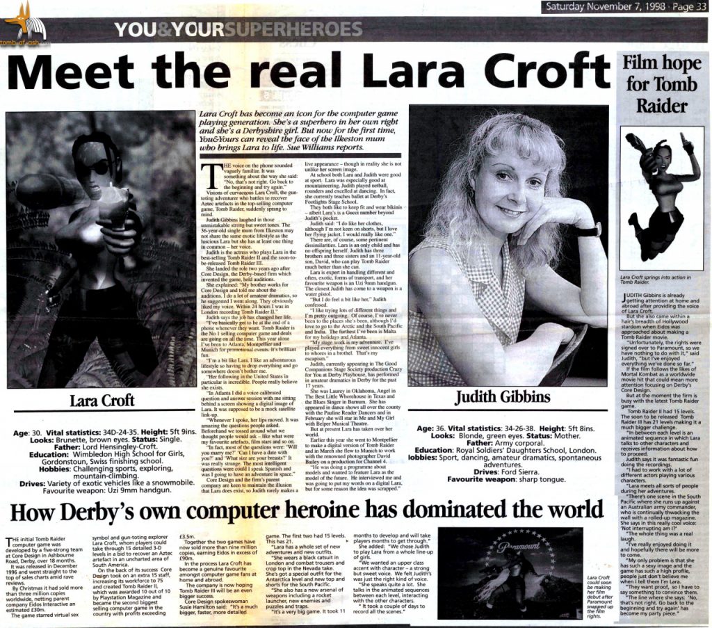 1998 - Meet the real Lara Croft