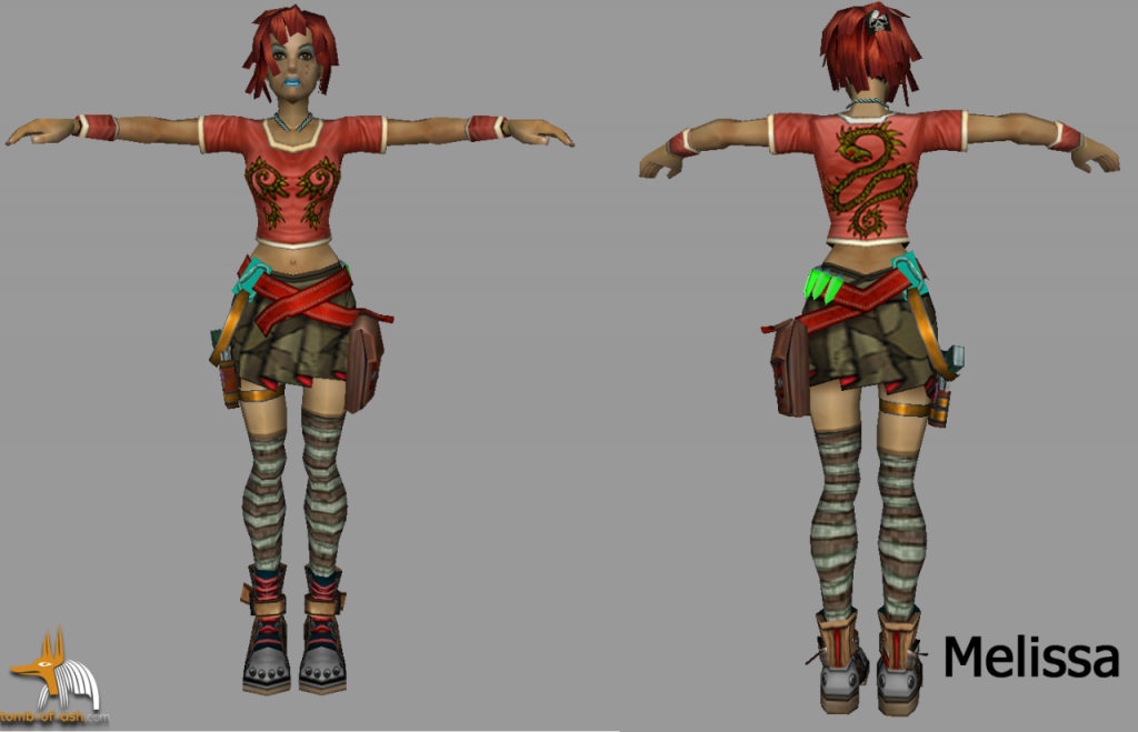 Melissa. Model screenshot from Tomb Raider Anniversary Edition,