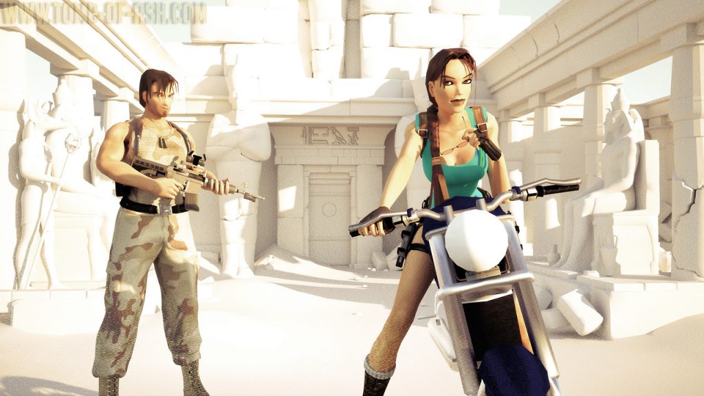 Lara Croft and Kurtis Trent raiding the Tomb of Ash