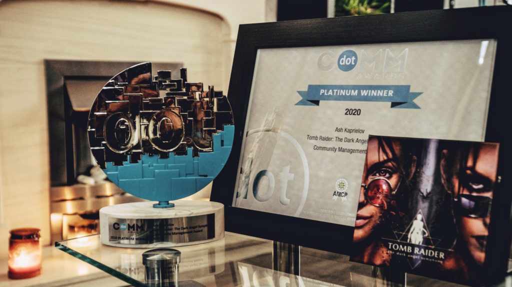 Tomb Raider: The Dark Angel Symphony Ash Kapriyelov Community Management Platinum Award